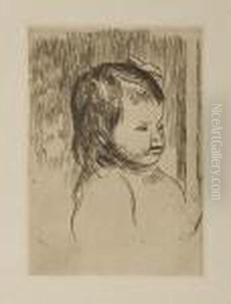 Buste D'enfant, Tourne A Droite Oil Painting by Pierre Auguste Renoir