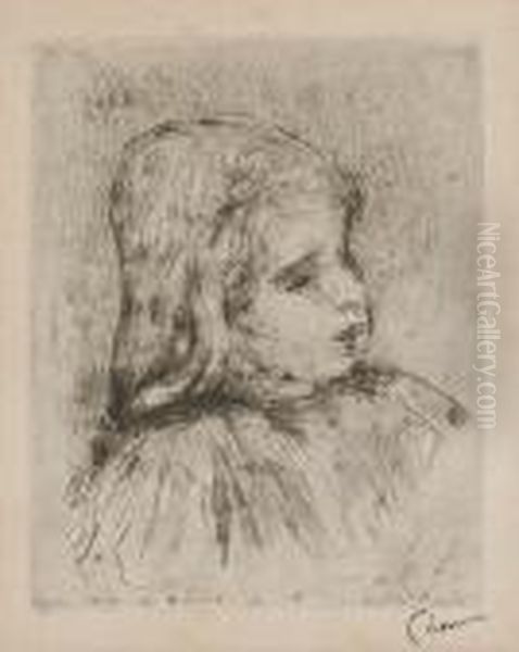 Claude Renoir, De Trois-quarts A Droite (d.; S. 18) Oil Painting by Pierre Auguste Renoir