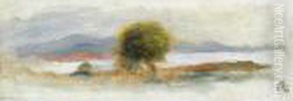 Paysage A Cagnes Oil Painting by Pierre Auguste Renoir
