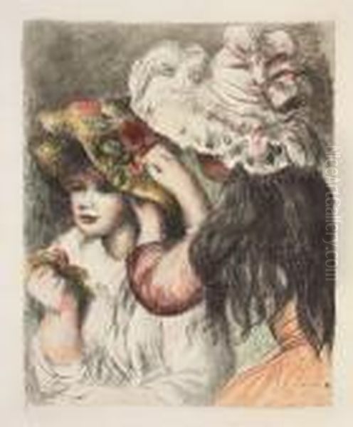 Le Chapeau Epingle, Premiere Planche Oil Painting by Pierre Auguste Renoir
