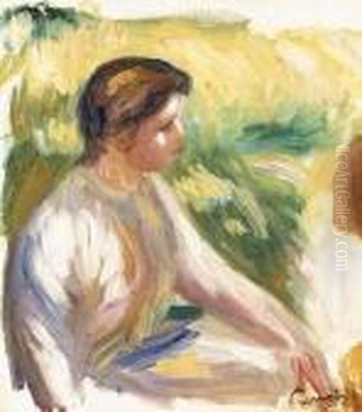 Femme Assise Oil Painting by Pierre Auguste Renoir
