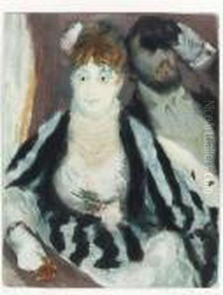 La Loge, By Jacques Villon Oil Painting by Pierre Auguste Renoir