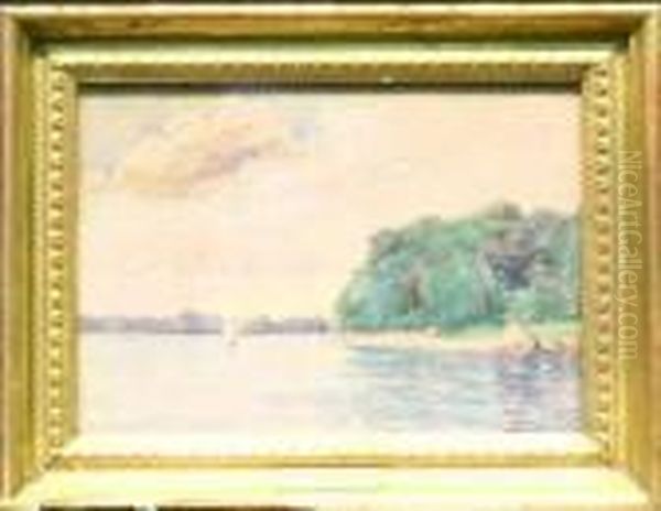 Boating On A Lake Oil Painting by Pierre Auguste Renoir