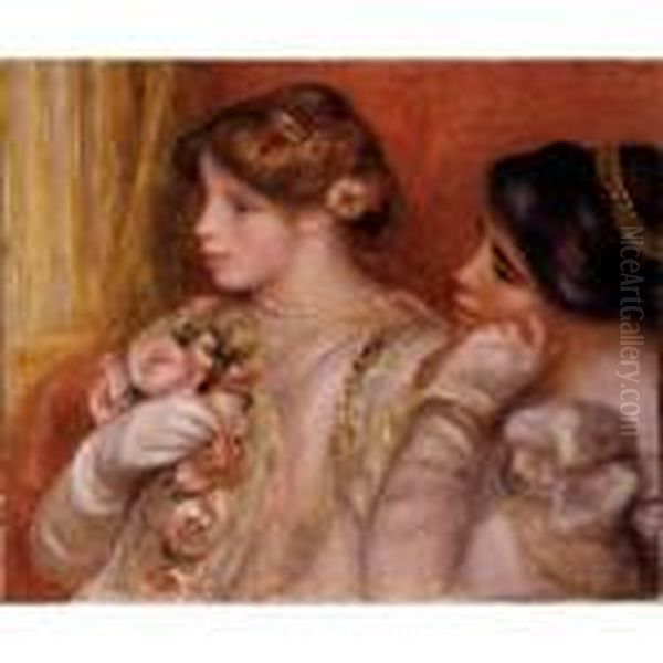 Dans La Loge (jeunes Filles Au Theatre) Oil Painting by Pierre Auguste Renoir
