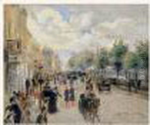 Paris, Le Quai Malaquais
 Vers 1872-75 Oil Painting by Pierre Auguste Renoir