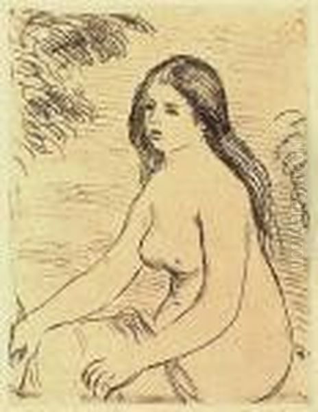 Two Etchings.
Le Chapeau Epingle Oil Painting by Pierre Auguste Renoir