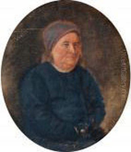 Repin's Godmother Marfa Vasilievnaradova Oil Painting by Repin Iliya