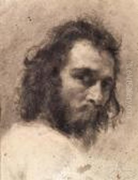 Volto Maschile Oil Painting by Repin Iliya