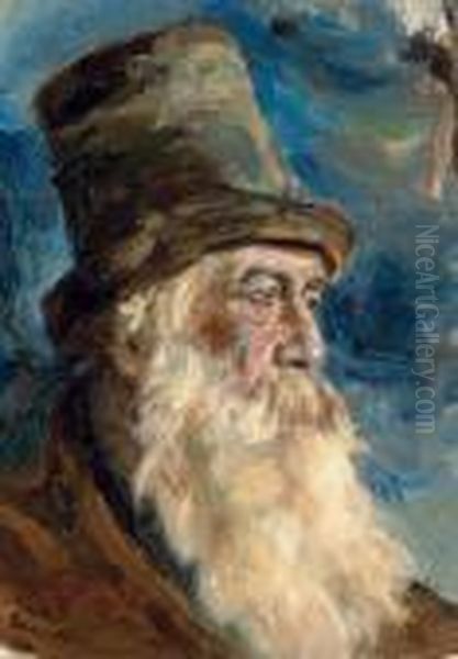 A Russian Peasant Oil Painting by Repin Iliya