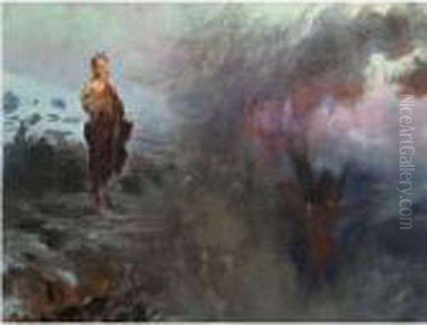 Temptation Oil Painting by Repin Iliya