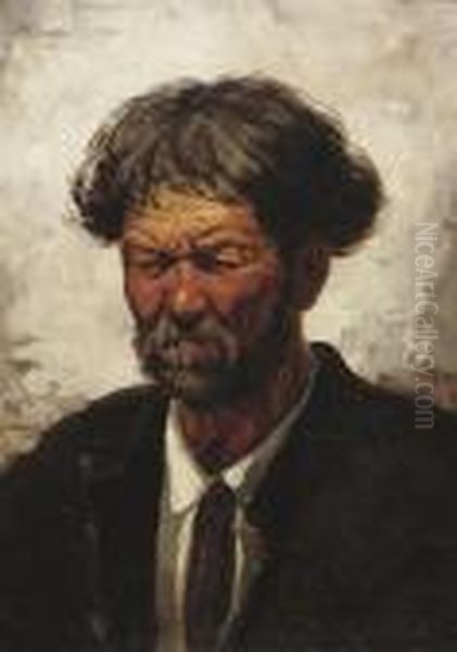 Portrait Of A Man Oil Painting by Repin Iliya