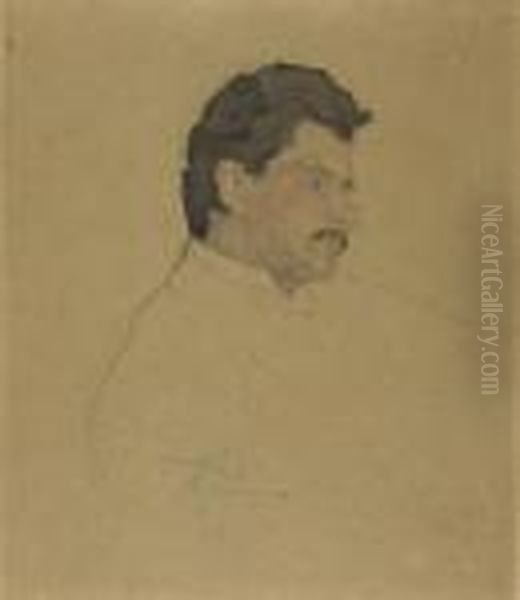 Portrait Of Aleksei Svirskii Oil Painting by Repin Iliya