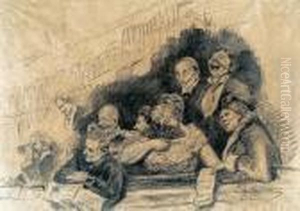 A Box At The Theatre Oil Painting by Repin Iliya