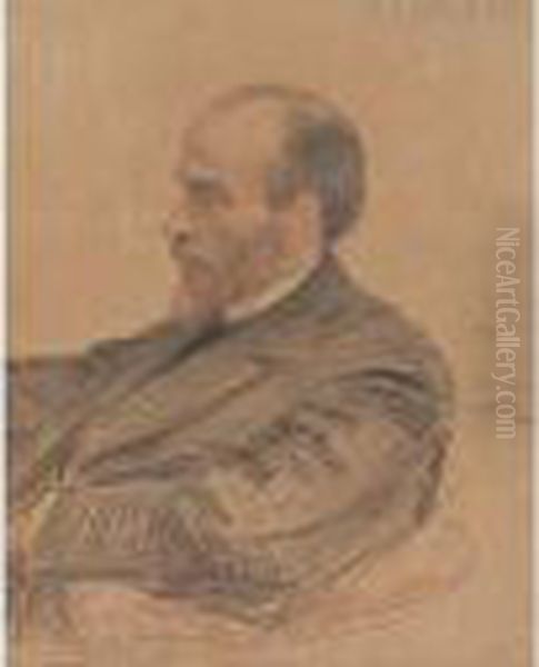 Portrait D Homme Oil Painting by Repin Iliya