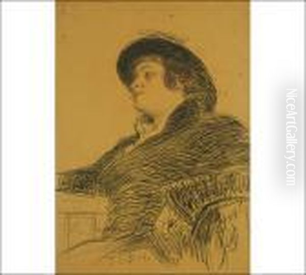 Head Of A Woman Oil Painting by Repin Iliya