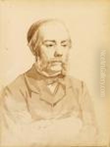 Portratt Av Arkitekt Petroff. Oil Painting by Repin Iliya