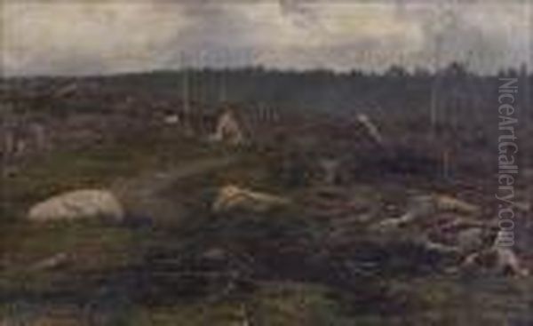 Metsanraivaus. Oil Painting by Repin Iliya