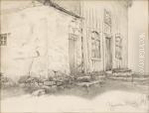 Kirkkofasadi. Oil Painting by Repin Iliya