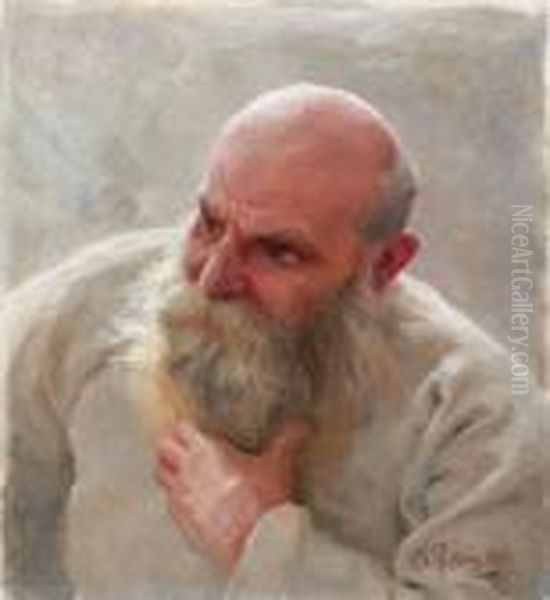 Anciano Ruso Oil Painting by Repin Iliya