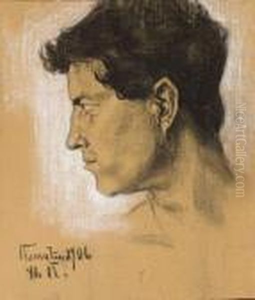Portrait Presume De Troubetzkoy. Oil Painting by Repin Iliya