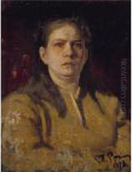 Portrait Of Valentina Serova As Sofya Alexeevna Oil Painting by Repin Iliya