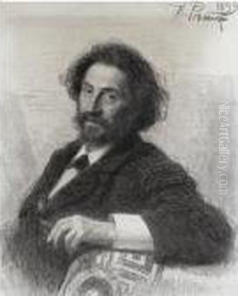 Self Portrait Of The Artist Oil Painting by Repin Iliya