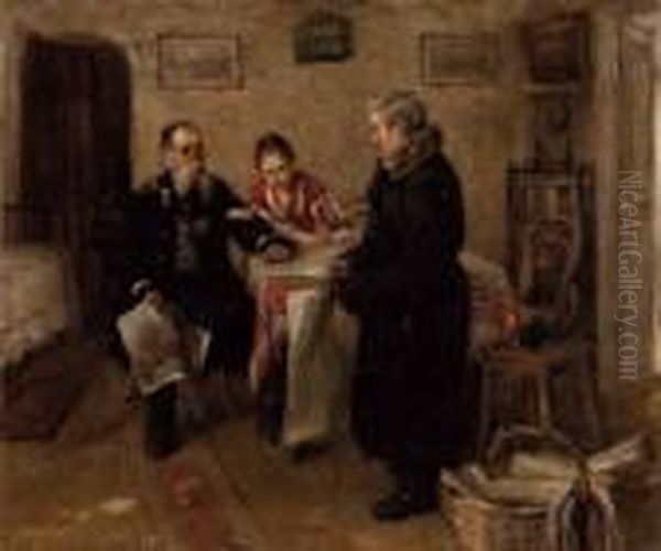 Der Besuch Oil Painting by Repin Iliya