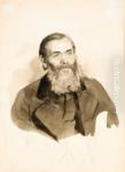 Portrait Of A Man Oil Painting by Repin Iliya