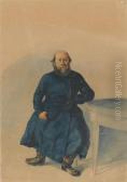 The Coachman Oil Painting by Repin Iliya