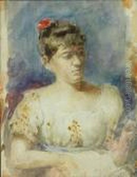 Vera Ilyinishna Repina Oil Painting by Repin Iliya