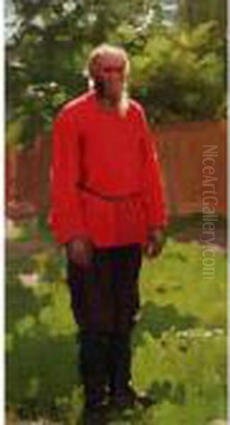 Russian Peasant Oil Painting by Repin Iliya