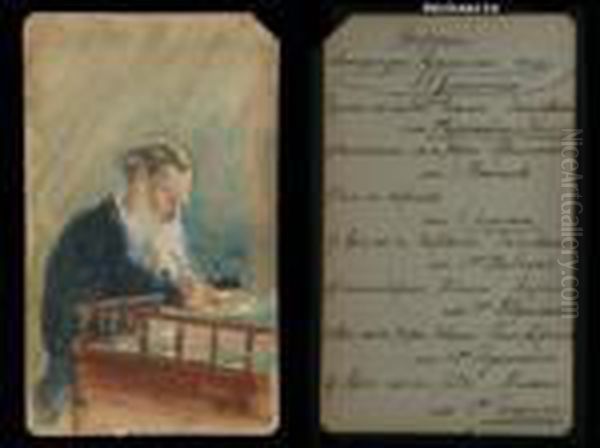 Portrait Von Tolstoj Oil Painting by Repin Iliya