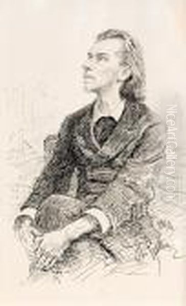 Portrait Of A Man Oil Painting by Repin Iliya