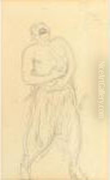 Sketch For The Painting Oil Painting by Repin Iliya