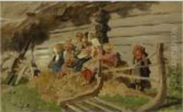 Children Oil Painting by Repin Iliya