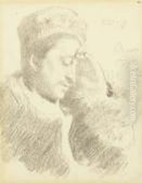 Portrait Of Yuri Repin Oil Painting by Repin Iliya