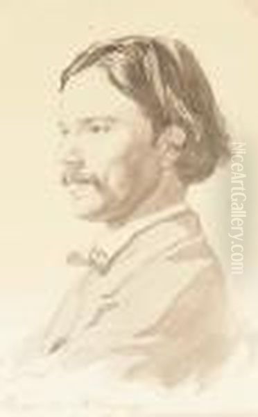 Portrait Of A Man, Facing Right Oil Painting by Repin Iliya