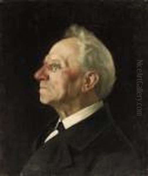 Portrait Of An Elderly Man In Spectacles Oil Painting by Repin Iliya