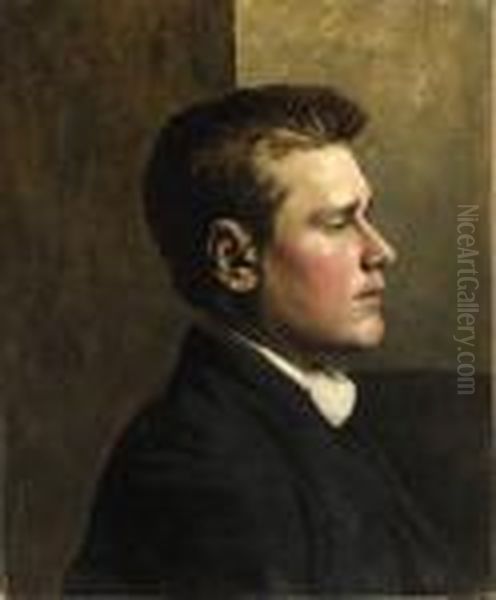 Portrait Of A Young Man Oil Painting by Repin Iliya