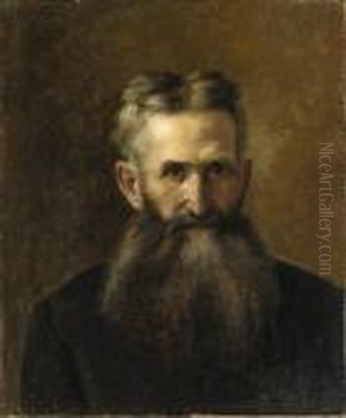 Portrait Of A Bearded Man Oil Painting by Repin Iliya