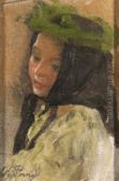 Portrait Of A Girl Oil Painting by Repin Iliya