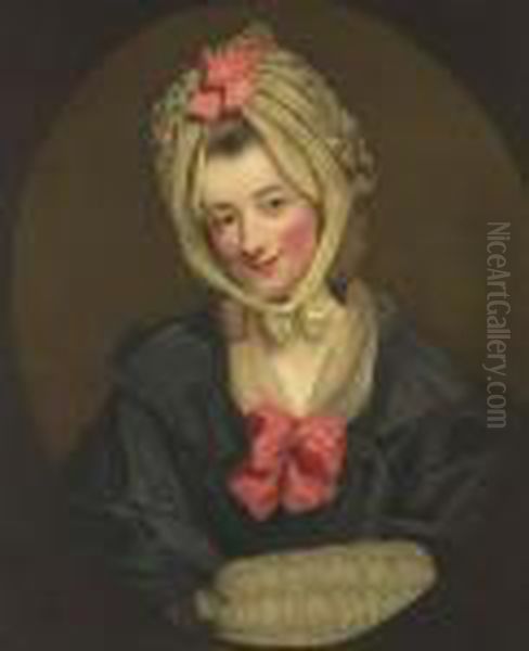 Portrait Presume De Madame Catherine Schindlerin Dans Un Ovale Oil Painting by Sir Joshua Reynolds
