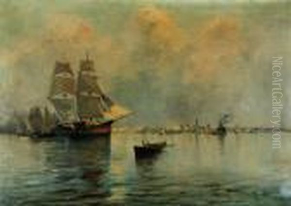 Porto Di Napoli Oil Painting by Oscar Ricciardi