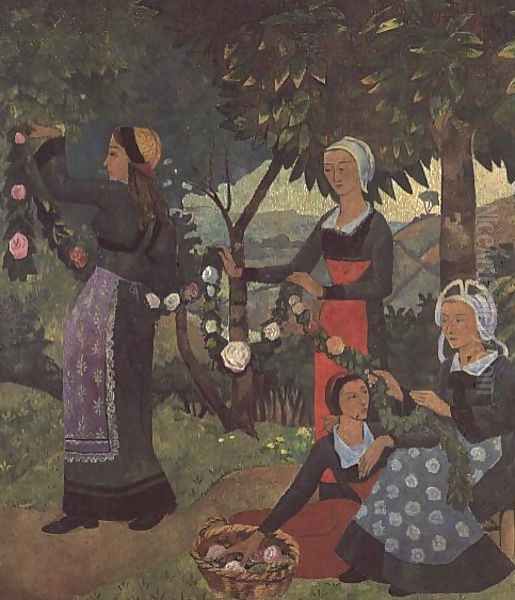 The Garland of Roses, c.1898 Oil Painting by Paul Serusier