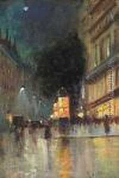 Serata Parigina Oil Painting by Oscar Ricciardi