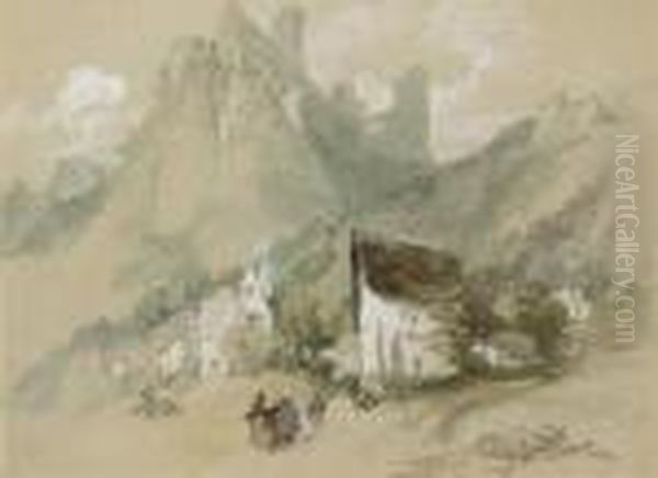 Hohenstein Castle, Germany Oil Painting by Thomas Miles Richardson