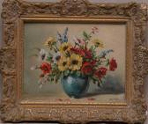 Still Life With Flowers Oil Painting by David the Elder Richter