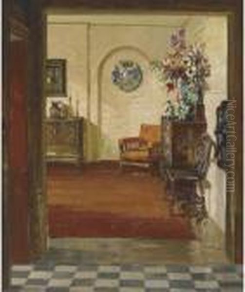 A Simple Room Oil Painting by David the Elder Richter