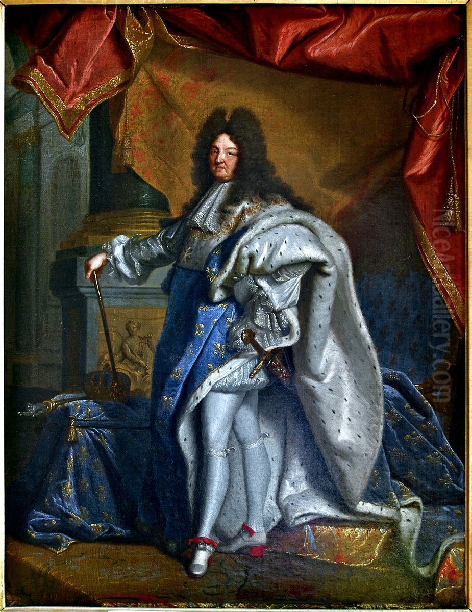 Louis Xiv, Roi De France Oil Painting by Hyacinthe Rigaud