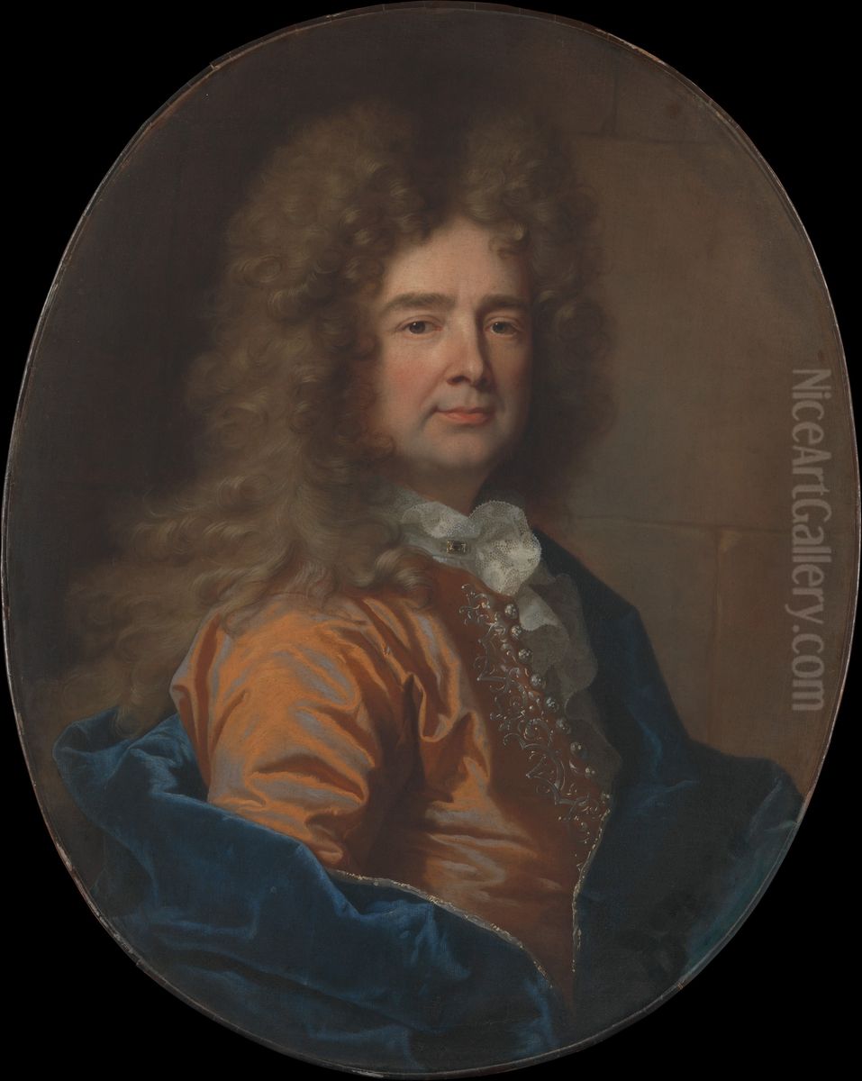 Portrait Of A Man Oil Painting by Hyacinthe Rigaud
